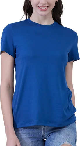 Vista 6 de ROTOXA Womens Summer Puff Short Sleeve V Neck T-Shirt Casual Solid Cute Blouse Tops