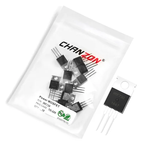Vista 45 de Chanzon 2N60 TO-220AB NMOS MOS N-Channel Power MOSFET Transistor, alto voltaje y corriente nominal, (paquete de 10 unidades)