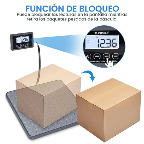 Vista 3 de THINKSCALE Báscula de envío 440lb×1oz - Postal, Equipaje, Almacén, Hogar