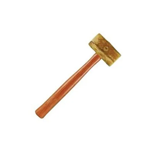 Vista 2 de Mazo de cuero crudo/Martillo de Cuero #4 Diámetro de la cara 2 pulgadas, longitud de la cabeza 3.5 pulgadas, fabricado en los Estados Unidos