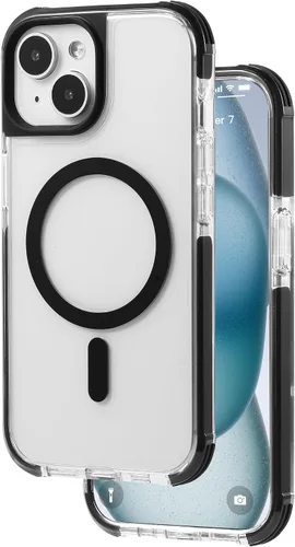 Vista 88 de Tigowos Funda magnética para iPhone 15, resistente a las caídas, sensación de piel mate, a prueba de golpes, ajuste delgado para iPhone 15, negro