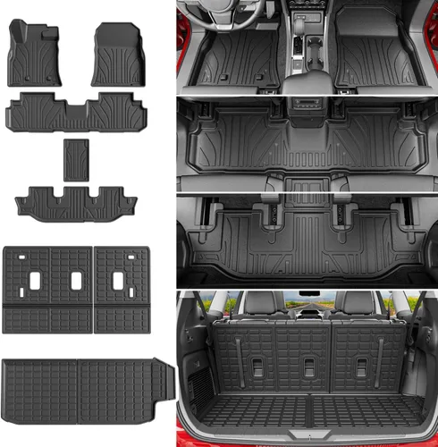Vista 19 de powoq - Alfombrilla de suelo de 6 asientos compatible con Jeep Grand