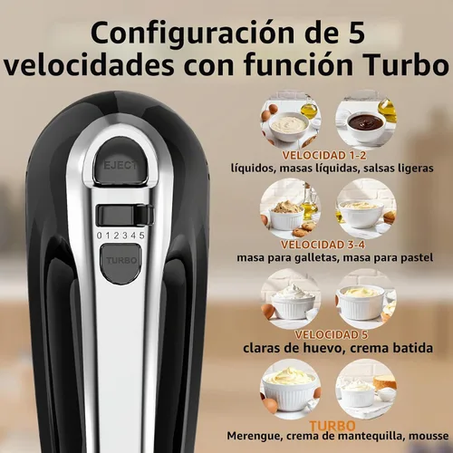 Vista 8 de Batidora de pie 2 en 1 de 4.8 cuartos de galón, batidora de cocina eléctrica con tazón giratorio automático y cabezal inclinable, máquina de hornear