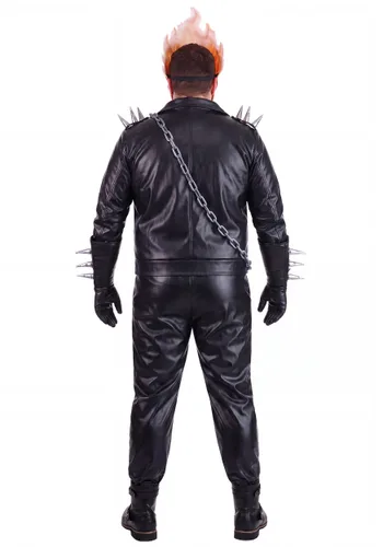 Vista 2 de Disfraz Deluxe Ghost Rider de Marvel Talla Plus para Hombre Multicolor