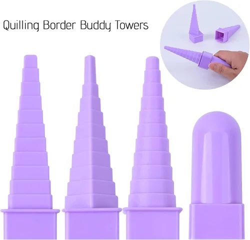Vista 7 de YURROAD Kit de relleno de papel para principiantes, 0.197 in de ancho, 900 tiras en 36 colores, juego completo para principiantes con herramientas