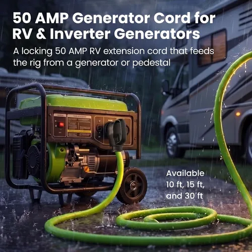 Vista 8 de GEARit - Cable generador de 50 amperios de 15 pies, NEMA 14-50P a SS2-50R, cable de extensión para generador de bloqueo giratorio, STW 6/3+8/1 AWG