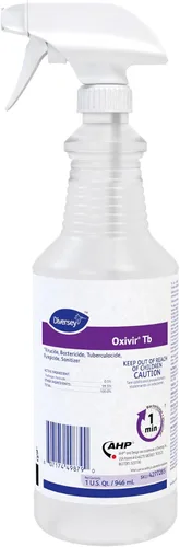 Vista 2 de Oxivir Diversey 4277285 Tb Limpiador desinfectante líquido, peróxido de hidrógeno acelerado de grado hospitalario AHP, listo para usar, 32 onzas
