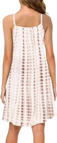 Vista 2 de ETCYY Vestido casual de verano para mujer, sin mangas, estampado floral, con bolsillos