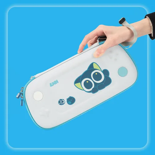 Vista 6 de GeekShare Bonita funda de transporte compatible con Nintendo SwitchOLED de forma irregular, portátil, rígida, delgada, funda de transporte de viaje