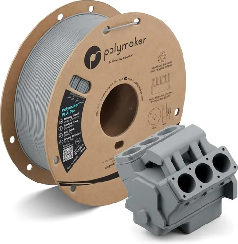 Vista 42 de Polymaker PLA Pro Filament 1.75mm 1KG Black, High-Impact Resistance Tough, High Speed Up to 300mm/s, Clean Surface, Low-Warp, Easy to Print on