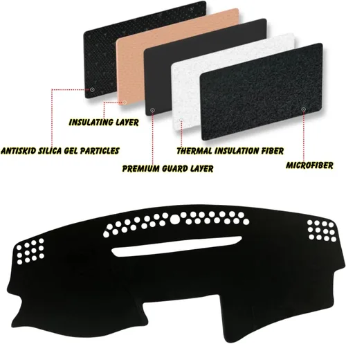 Vista 9 de Alfombrilla para salpicadero, cubierta acolchada para tablero, antideslizante, personalizada, compatible con Toyota Camry 2007-2011, protector