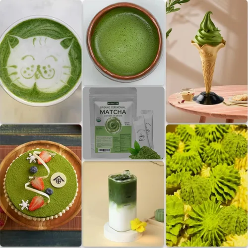 Vista 5 de Polvo de té verde matcha orgánico de una sola cuenta, polvo de matcha ceremonial orgánico en un solo paquete – bolsas individuales de matcha (15)