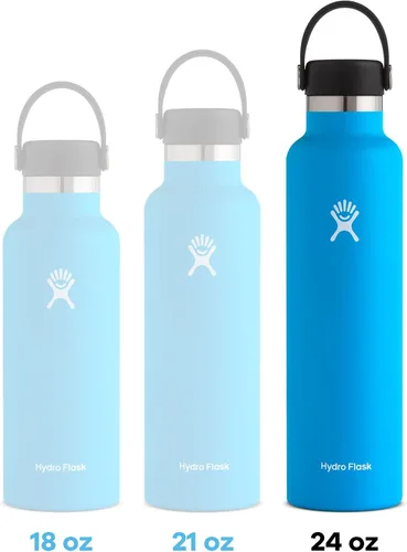 Vista 7 de Hydro Flask - Botella de agua reutilizable de acero inoxidable, aislada al vacío, apta para lavavajillas, sin BPA, no tóxica