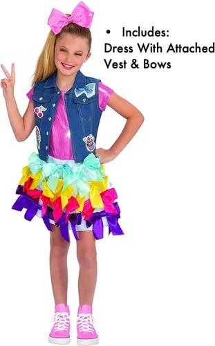 Vista 4 de Rubies 641379_S JoJo Siwa - Vestido con lazo para disfraz pequeño