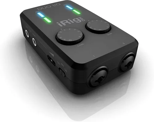 Vista 7 de IK Multimedia iRig Pro Duo I/O Interfaz de audio USB, salidas balanceadas TRS y para auriculares, mezclador de audio a 24 bits, interfaz MIDI