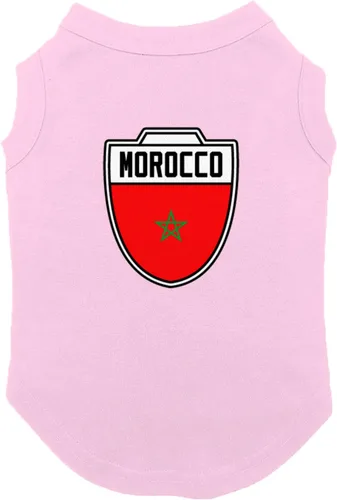Vista 4 de Camiseta de fútbol de Marruecos - Camiseta para perro de fútbol americano (negro, talla XS)