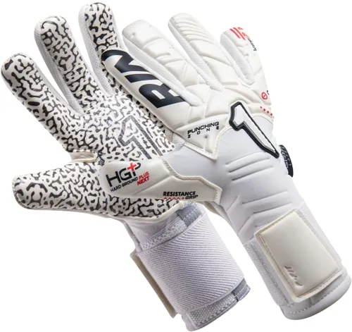 Vista 7 de Rinat Kratos-Prime Guantes de portero – Látex XP súper suave Corte negativo Absorción de impactos Correa ajustable Pulsera elástica