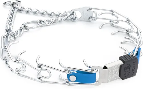 Vista 44 de Collar de perro de acero cromado Herm Sprenger para perros pequeños con hebilla de liberación rápida ClicLock y inserto de Biothane Collar de punta