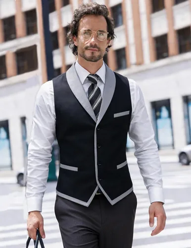 Vista 2 de COOFANDY Chaleco de Traje para Hombre de Corte Ajustado Formal de Negocios Chaleco de Vestir Chaleco Casual de Boda Negro