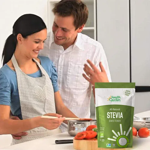 Vista 4 de Health Garden Edulcorante en polvo de stevia - Todo natural - Kosher - Sin gluten y azúcar - Apto para dieta cetogénica (12 onzas)