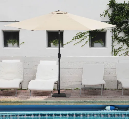 Vista 7 de ontheway 11FT Patio Umbrella Enhanced Replacement Canopy Market Table 8 Ribs Umbrella Canopy