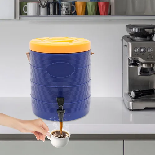 Vista 3 de Dispensador de bebidas aislado de acero inoxidable, dispensador térmico de bebidas frías y calientes de 25 L/6.6 galones con espita para té, café