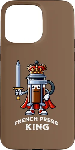 Vista 28 de Carcasa divertida para iPhone 16 The French Press King