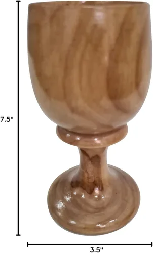 Vista 10 de Cáliz de copa de vino de madera vintage hecha a mano – Vaso rústico de madera natural para cerveza, vino, fiestas, inauguración de la casa, regalo