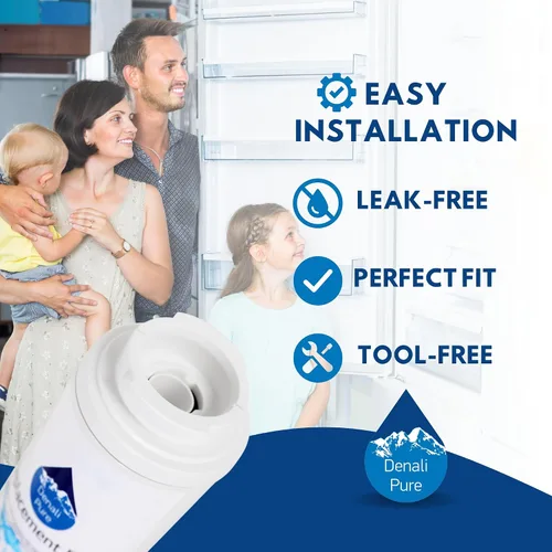 Vista 6 de Paquete de 2 filtros de agua de repuesto para refrigerador Amana ABD2233DES – Compatible con cartucho de filtro de agua Amana UKF8001AXX