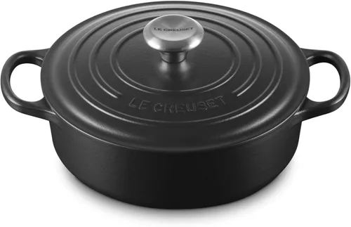 Vista 7 de Le Creuset Horno holandés redondo ancho de hierro fundido esmaltado, 3.5 cuartos de galón., Marsella Marseille