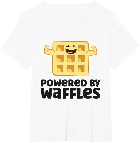 Vista 87 de Camiseta de gofres para el desayuno con diseño de gofres, Blanco, S
