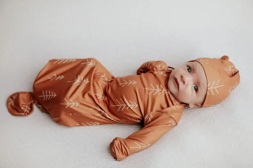 Vista 276 de Three Little Tots Vestido de corbata anudada para bebé recién nacido - Bebé