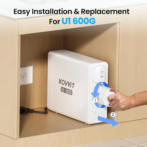 Vista 9 de KOVIET Sistema de ósmosis inversa, filtro de agua de ósmosis inversa sin tanque de 10 etapas 600 GPD, sistema de filtración de agua por ósmosis