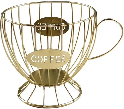 Vista 10 de Owill-home Soporte para cápsulas de café y taza organizadora, soporte de metal para tazas de café expreso, soporte para crema de café, soporte