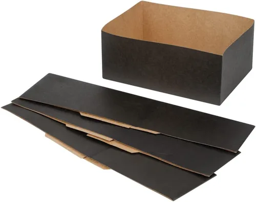 Vista 16 de Restaurantware Bio Tek - Bandejas de hamburguesas de 8.4 x 6 x 3.5 pulgadas, 100 bandejas de papel desechables para alimentos, bandejas de papel