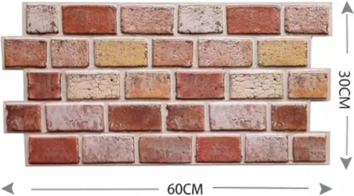 Vista 6 de SOVORM Paquete de 10 paneles de pared 3D de ladrillo sintético para despegar y pegar en marrón rojo, papel tapiz autoadhesivo para decoración