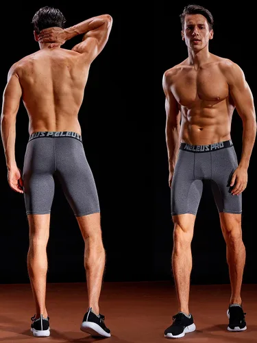 Vista 5 de NELEUS Paquete de 3 pantalones cortos de compresión para hombre