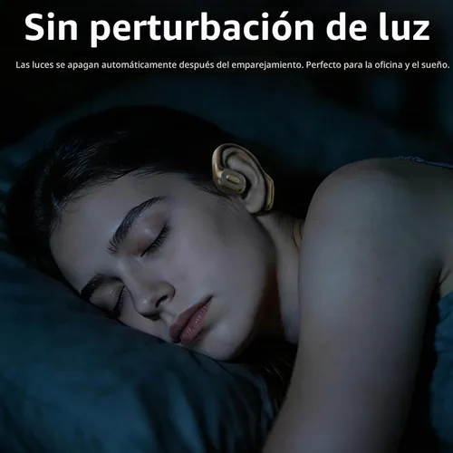 Vista 5 de Auriculares de oreja abierta, auriculares inalámbricos Bluetooth 5.4 con pantalla digital inteligente, sonido potente, llamadas claras, IPX4