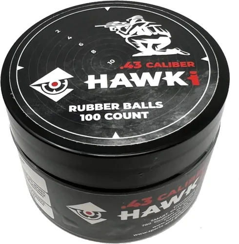 Vista 7 de Hawki - Pelotas de goma reutilizables de 0.50 o .43 cali, bolas de goma suave, menos letales para pistolas de paintball