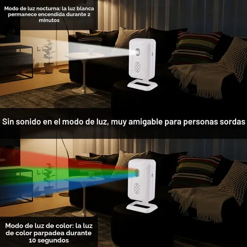 Vista 3 de Timbre de puerta con sensor de movimiento GreenCycle, timbre de puerta para negocios al entrar Timbre con sensor de movimiento