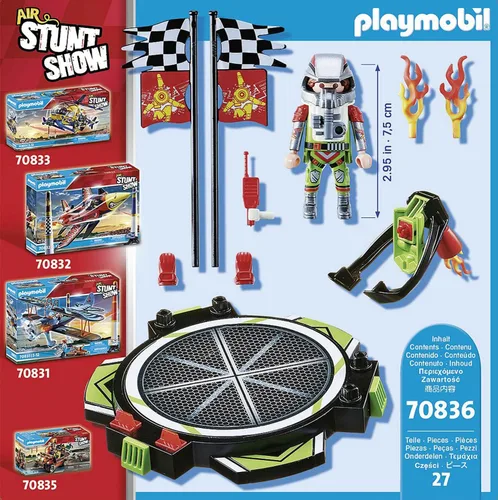 Vista 4 de Playmobil Stuntman del espectáculo de acrobacias aéreo con Jetpack