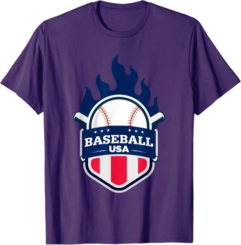 Vista 63 de Baseball USA Support the Team Shirt - Camiseta con la bandera de Estados Unidos, Blanco, S