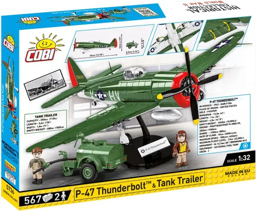 Vista 14 de COBI Colección Histórica WWII P-47 Thunderbolt™ & Tank Trailer Edición Ejecutiva