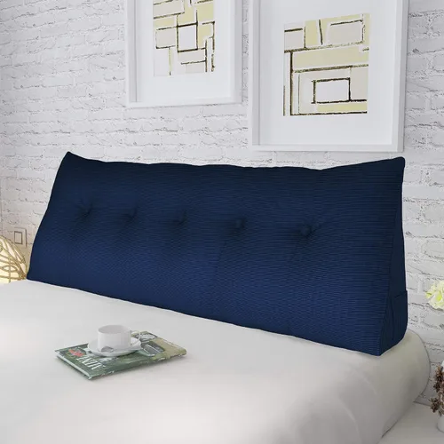 Vista 8 de Cojín triangular Vercart para cama y sofá en forma de cuña, para apoyar la espalda, para leer, soporte lumbar, con funda removible.