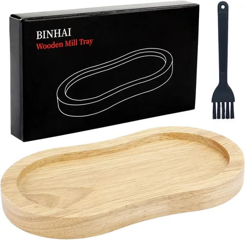 Vista 12 de Juego de molinillo de pimienta de madera con molinillo manual, molinillos sólidos con juego de molinillos de cerámica ajustables fuertes de 8
