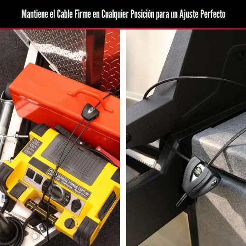 Vista 3 de Master Lock Candado de bicicleta Python negro con llave, candado de cable de metal ajustable tiene un revestimiento de vinilo resistente a