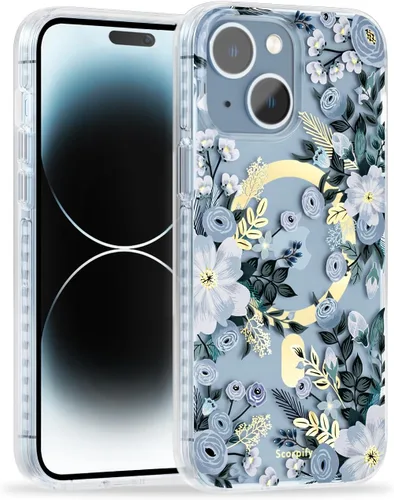 Vista 47 de SCORPIFY Funda para iPhone 15 Pro Max [Compatible con MagSafe] con Diseño de Estampado de Leopardo Guepardo Negro Mate, Linda Funda Magnética