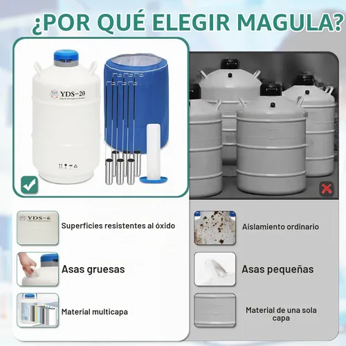 Vista 8 de Contenedor de Nitrógeno Líquido Criogénico de 20L (LN2) Contenedor Criogénico de Aleación de Aluminio Contenedor Criogénico Estático de Nitrógeno