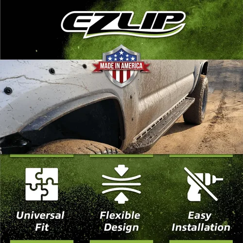 Vista 3 de EZ Flares - Guardabarros de goma de espuma flexible universal para todo terreno de extensión de 1 pulgada