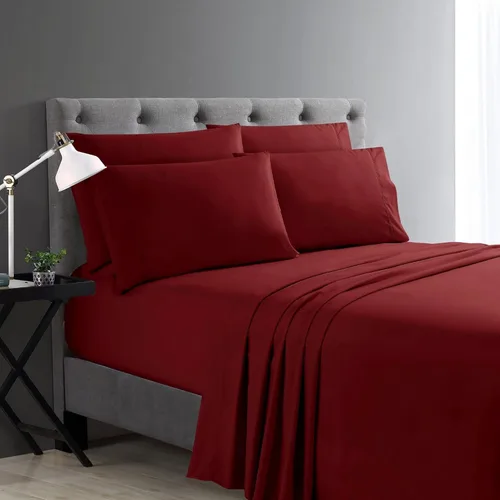 Vista 29 de Juego de sábanas Cathay Home Micro Caress lujoso, 90 g/m², 3 piezas, tamaño Twin, con 1 funda de almohada adicional, color Aqua